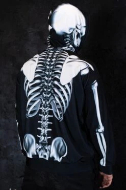 Rattling Bones Men Hoodie -Unique Clothing rattling bones men hoodie back view