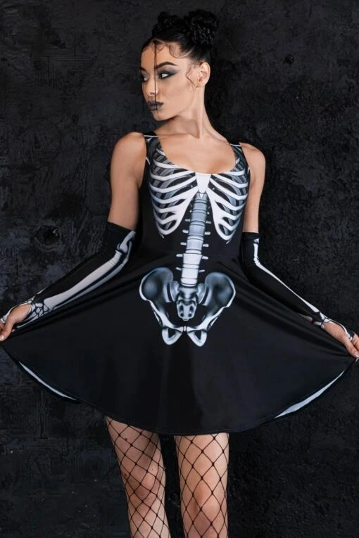 Rattling Bones Skater Dress