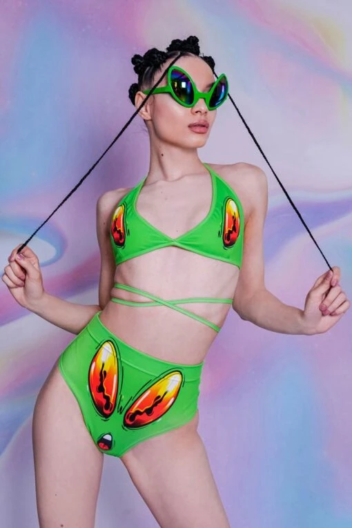Raving Alien Two Piece Shorts Set