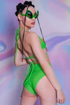 Raving Alien Booty Shorts -Unique Clothing raving alien booty shorts side view