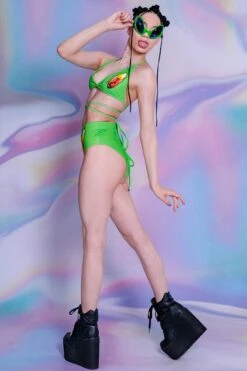 Raving Alien Triangle Top -Unique Clothing raving alien triangle top full view