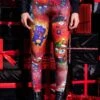 Devil Xmas Red Leggings 2 Devil Xmas Red Leggings -Unique Clothing red devil xmas leggings