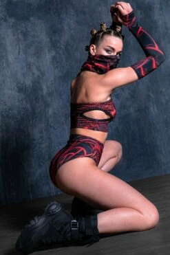 Red Dragon Cut Out Tube Top -Unique Clothing red dragon cut out tube top side view