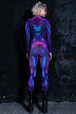 Reflective Fembot Costume 8 Reflective Fembot Costume -Unique Clothing reflective fembot back view