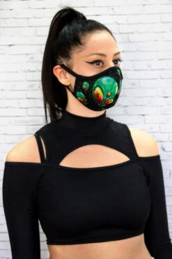 Alien Head Reusable Face Mask -Unique Clothing reusable face mask alien head
