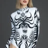 Scorpio Spirit Long Sleeve Bodysuit -Unique Clothing scorpio spirit long sleeve bodysuit front view