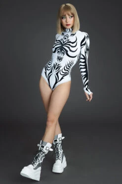 Scorpio Spirit Long Sleeve Bodysuit -Unique Clothing scorpio spirit long sleeve bodysuit full view