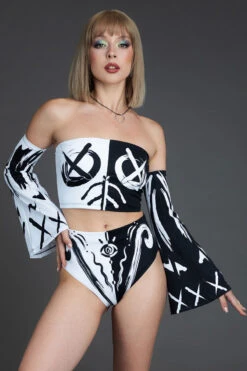 Shaman Dance Boob Tube Top 8 Shaman Dance Boob Tube Top -Unique Clothing shaman dance boob tube top front view