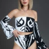 Shaman Dance Boob Tube Top -Unique Clothing shaman dance boob tube top full view