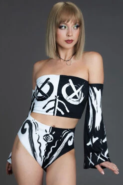 Shaman Dance Boob Tube Top 9 Shaman Dance Boob Tube Top -Unique Clothing shaman dance boob tube top side view