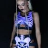 Snow White Skeleton Bra Top -Unique Clothing snow white skeleton bra top