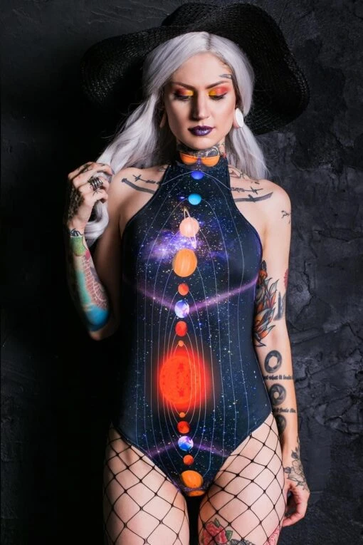 Solar System Halter Neck Bodysuit