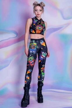 Space Freakz Hooded Top 9 Space Freakz Hooded Top -Unique Clothing space freakz hoodie crop top full view