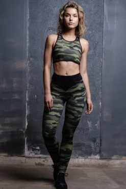 Green Camo Sports Bra 9 Green Camo Sports Bra -Unique Clothing sports bra camo