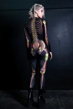 Steampunk Skeleton Costume -Unique Clothing steampunk skeleton costume back view