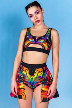 Sunset Love Backside Shorts Skirt 8 Sunset Love Backside Shorts Skirt -Unique Clothing sunset love backside shorts skirt close view