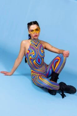 Swirl Girl Catsuit -Unique Clothing swirl girl catsuit close view