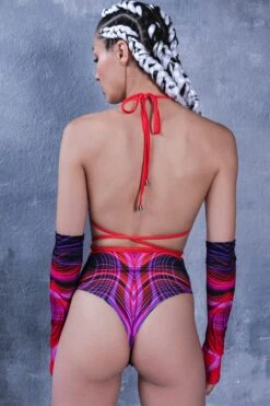 Techno Diva Thong Shorts -Unique Clothing techn diva thong shorts back view