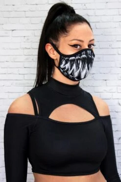 Teeth Reusable Face Mask -Unique Clothing teeth reusable face mask