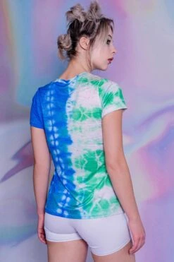 Tie Dye Psycho T-Shirt -Unique Clothing tie dye psycho tee back view