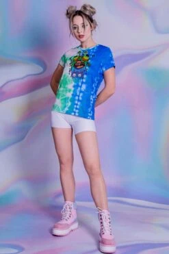 Tie Dye Psycho T-Shirt -Unique Clothing tie dye psycho tee full view