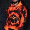 Tie Dye Pumpkin Men Hoodie 1 Tie Dye Pumpkin Men Hoodie -Unique Clothing tie dye pumpkin men hoodie close view