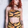 Tiger Shorts Set 2 Tiger Shorts Set -Unique Clothing tiger boob tube set