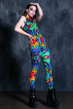 Totally Toxic Catsuit -Unique Clothing totally toxic catsuit side view