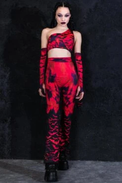 Twilight Bats Flare Pants -Unique Clothing twilight bats bell bottoms front view