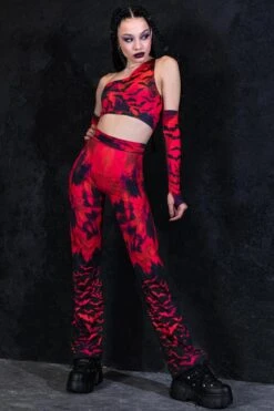 Twilight Bats One Shoulder Top -Unique Clothing twilight bats one shoulder top full view