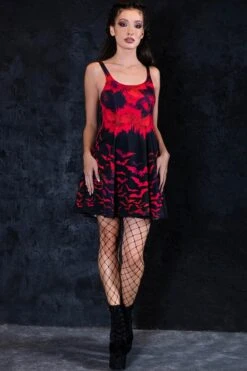 Twilight Bats Skater Dress 9 Twilight Bats Skater Dress -Unique Clothing twilight bats skater dress full view