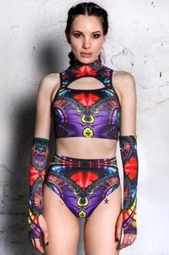 Twilight Butterfly Crop Top -Unique Clothing twilight butterfly crop top