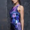 Purple Liquid Unitard 1 Purple Liquid Unitard -Unique Clothing unitard purple liquid