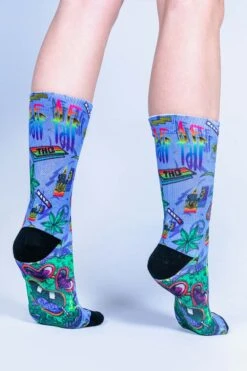 Weed Monster Crew Socks -Unique Clothing weed monster crew socks back view