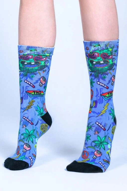 Weed Monster Crew Socks