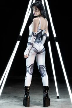 White Droid Cosplay Sleeveless Costume -Unique Clothing white droid cosplay sleeveless costume