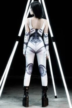 White Droid Cosplay Sleeveless Costume -Unique Clothing white droid costume