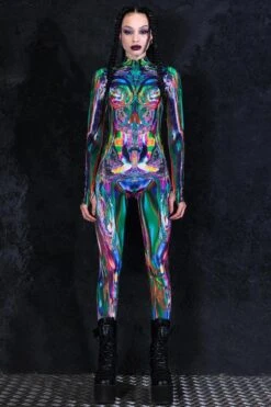 Women Multichrome Skin Costume -Unique Clothing women multichrome skin costume full view