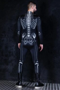 X-Ray Negative Skeleton Men Costume 8 X-Ray Negative Skeleton Men Costume -Unique Clothing x ray negative skeleton men costume back view