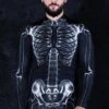 X-Ray Negative Skeleton Men Costume 1 X-Ray Negative Skeleton Men Costume -Unique Clothing x ray negative skeleton men costume close view