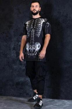 X-Ray Negative Skeleton Men T-Shirt 9 X-Ray Negative Skeleton Men T-Shirt -Unique Clothing x ray negative skeleton men t shirt full view