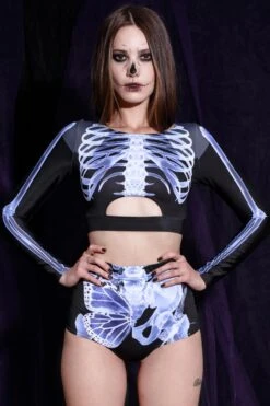 X-Ray Skeleton Shorts Set -Unique Clothing xray skeleton matching shorts set