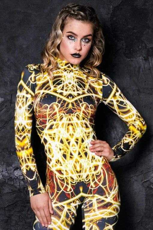 Yellow Neon Catsuit