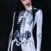 Yin Yang Skeleton Costume -Unique Clothing yin yang skeleton costume close view
