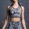 Grey Snakeskin Sports Bra