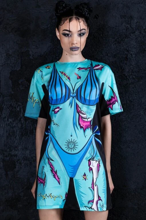 Zombie Babe Oversized Tee Shirt Dress