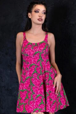 Zombie Brain Skater Dress -Unique Clothing zombie brain skater dress close view