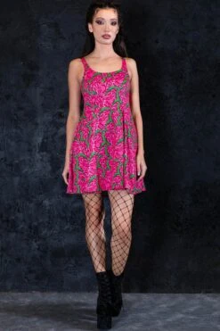 Zombie Brain Skater Dress -Unique Clothing zombie brain skater dress full view