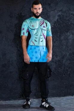 Zombie Dude Oversized T-Shirt For Men 9 Zombie Dude Oversized T-Shirt For Men -Unique Clothing zombie dude oversized tee full view