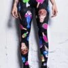 Zombie Ice Cream Leggings 1 Zombie Ice Cream Leggings -Unique Clothing zombie ice cream high waisted leggings